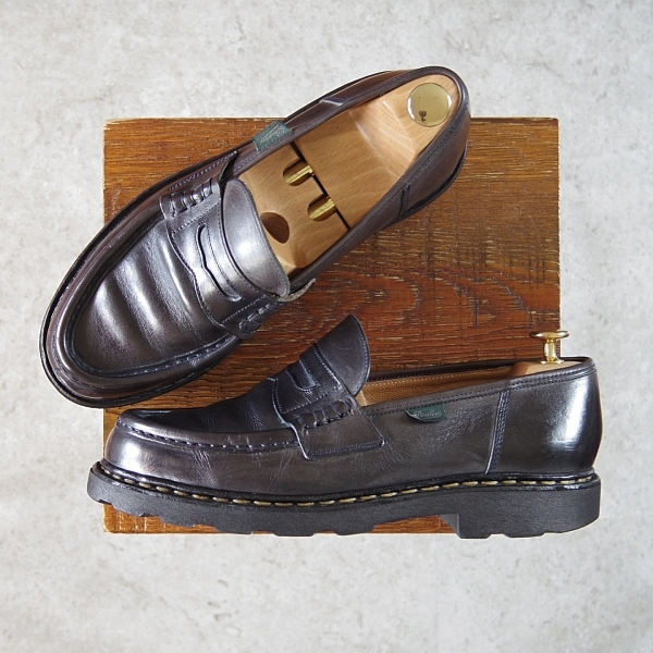 お得，人気 特価 パラブーツ SIZE 7 定価￥71 500- ランス/REIMS/紺/nuit コインローファー/リスレザー/マルシェソール/メンズ/Paraboot g880-6.8(パラブーツ)｜売買されたオークション情報、yahooの商品情報をアーカ パラブーツ