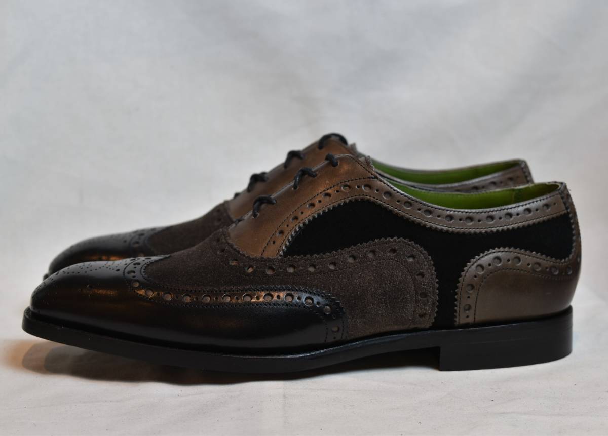 Barker Black フルグローグオックス バーカーブラック Mo0471 Spectator 異素材コンビ Uk7 25 5 26cm相当 品 イギリス製 25 5cm 売買されたオークション情報 Yahooの商品情報をアーカイブ公開 オークファン Aucfan Com