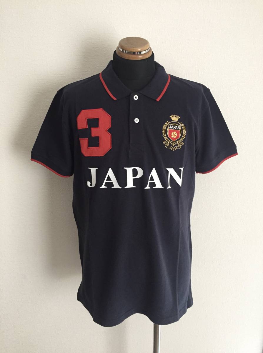  ROBIN RUTH 鹿の子ポロシャツ L 日本代表風 JAPAN クレスト刺繍 オランダ名門 ロビンルス 薄ネイビー 品(Lサイズ)｜売買されたオークション情報、yahooの商品情報をアーカイブ公開 - オークファン Lサイズ