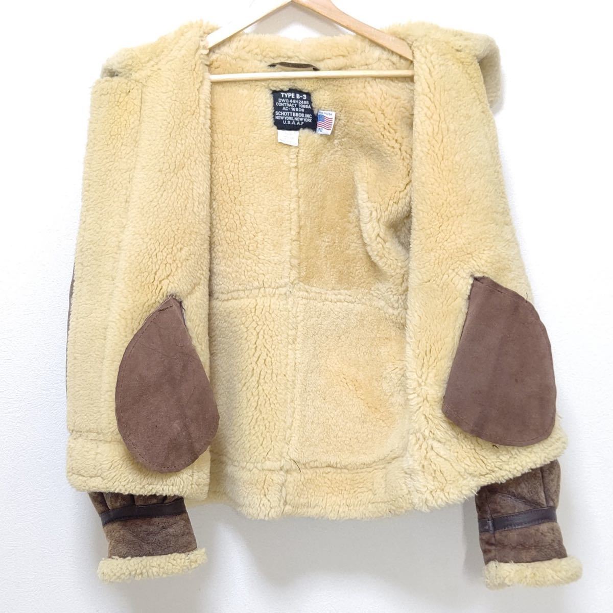 肉厚◎【schott】 ショット TYPE B-3 ムートン フライト ボンバー 