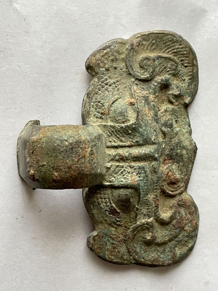 AO17 須賀月芳 香立 香合 共箱 栞 各共布 高岡銅器 二点揃 鋳銅製 【佳