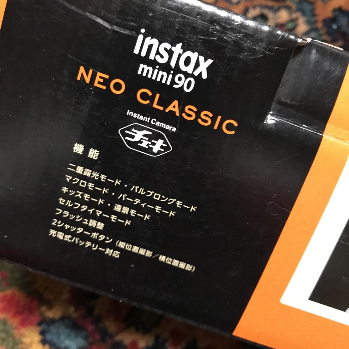 新品未使用　チェキ instax mini 90 NC(ネオクラシック) ブラック　希少 mini 0 instax 富士 INSTAX nc