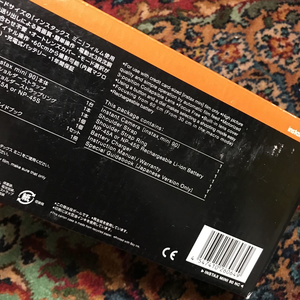 新品未使用　チェキ instax mini 90 NC(ネオクラシック) ブラック　希少 mini 0 instax 富士 INSTAX nc