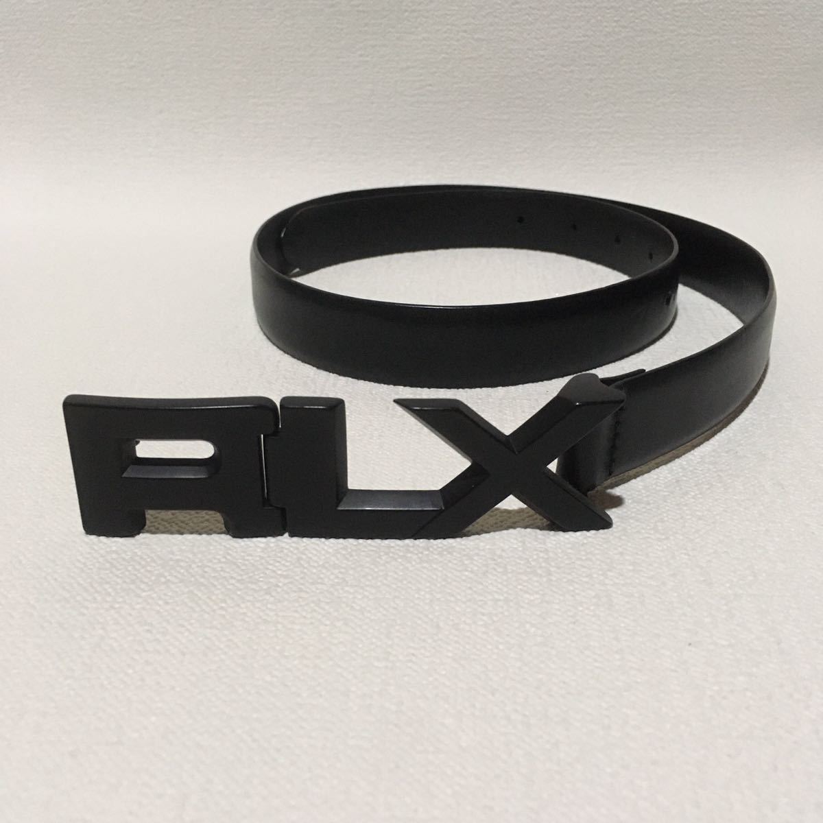 美品】RLX 黒 ベルト RALPH LAUREN ラルフローレン POLO SPORT ポロ 