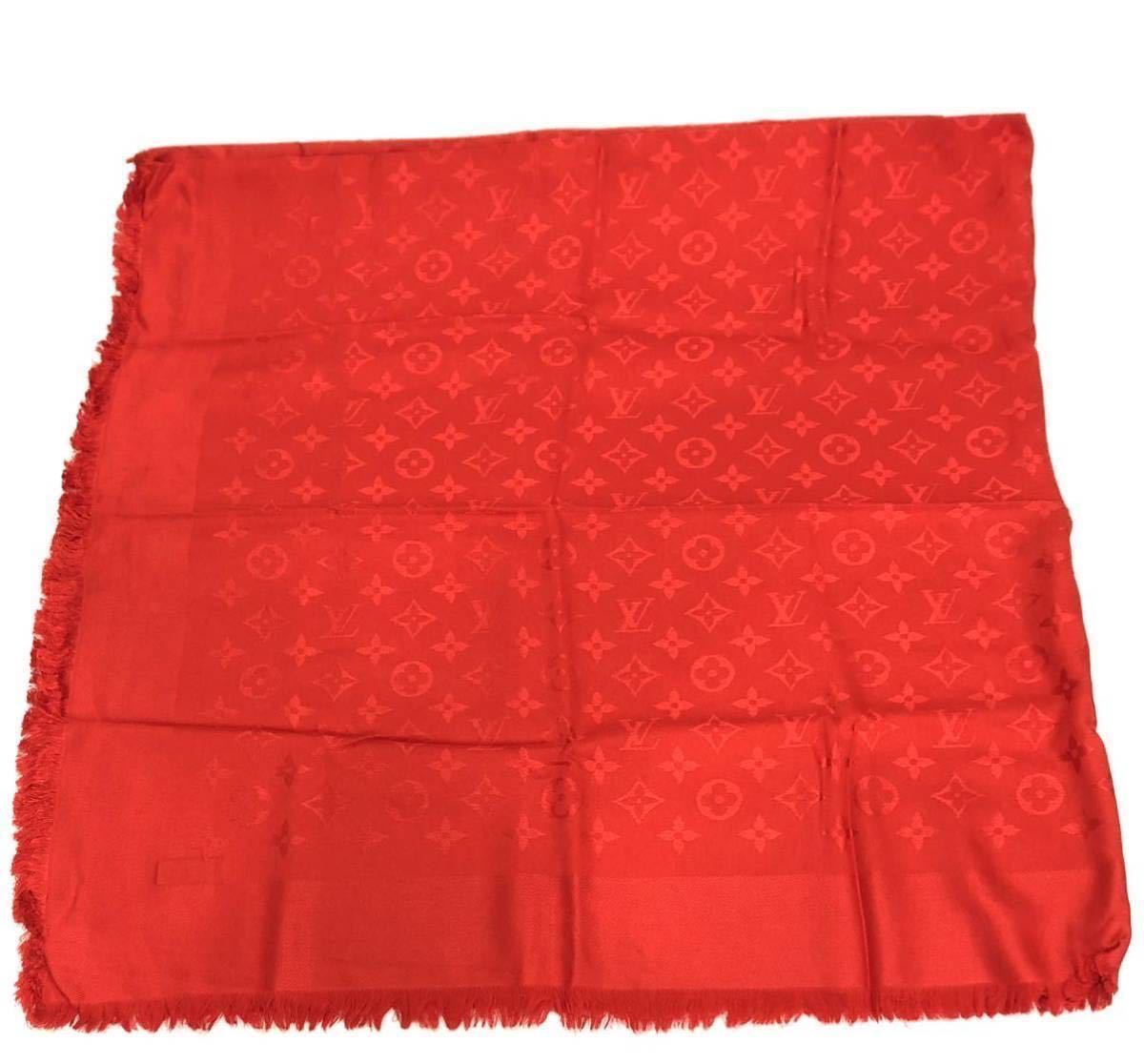 LOUIS ストール ⁄ ショール_モノグラム_RED⁄M72237 VUITTON(ルイ 