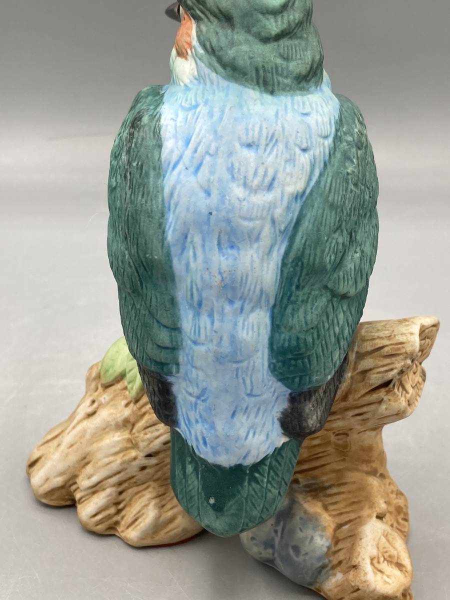 カワセミ 陶器製 置物 フィギュリン カワセミ 鳥 フィギュリン 高さ13cm 川蝉 置物 かわせみ レオナルド