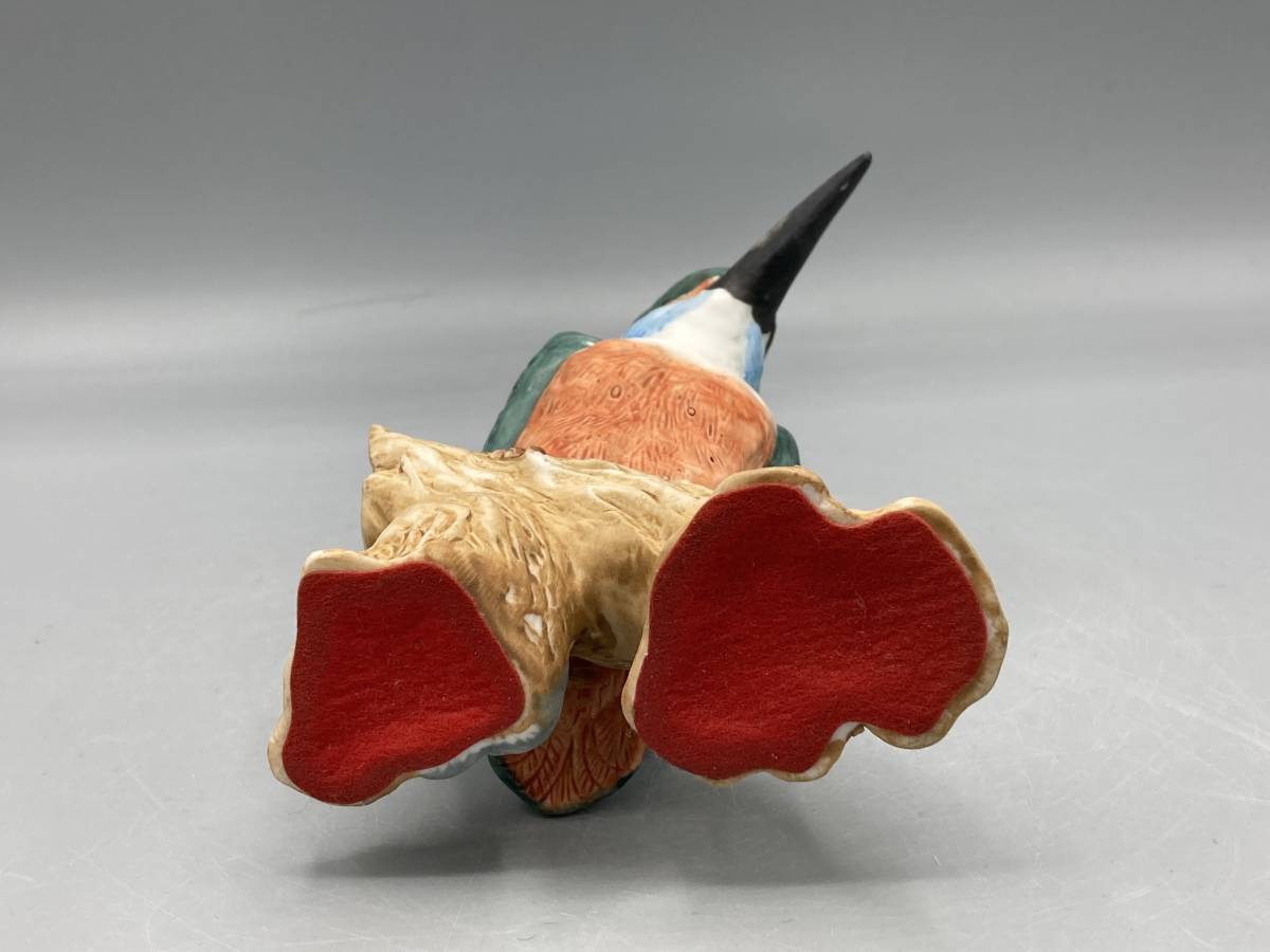 カワセミ 鳥 フィギュリン 高さ13cm 川蝉 置物 かわせみ インテリア
