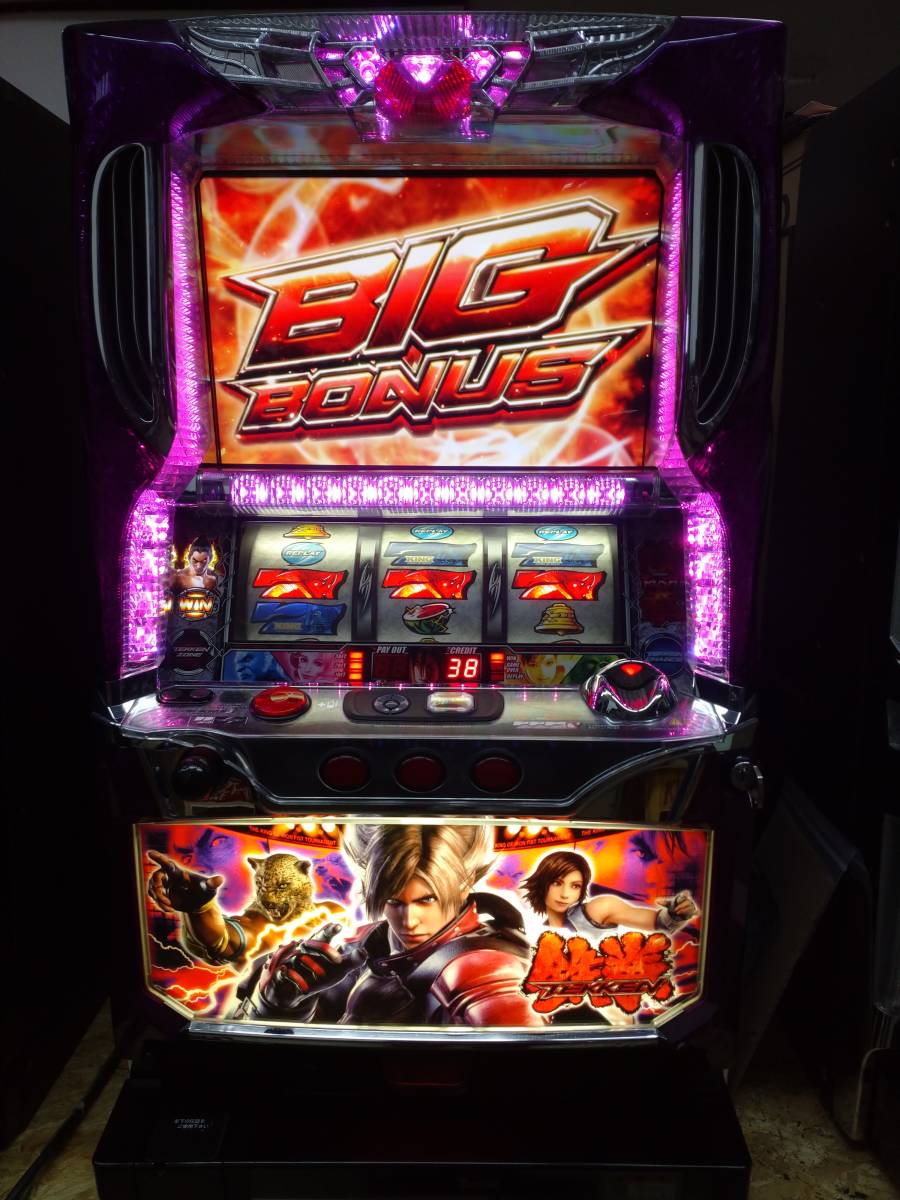 パチスロ実機 鉄拳2nd コイン不要機付 パチスロ鉄拳2nd-コイン不要機