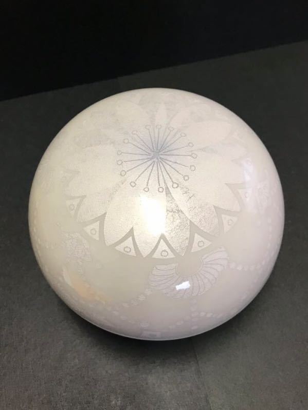 中田一於 白銀釉裏銀彩悠苑 宝珠 共布 共箱 陶歴あり 百貨店購入品 本物保証 未使用品 九谷焼 師徳田八十吉_5