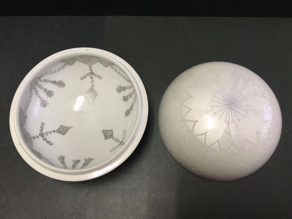 中田一於 白銀釉裏銀彩悠苑 宝珠 共布 共箱 陶歴あり 百貨店購入品 本物保証 未使用品 九谷焼 師徳田八十吉_6