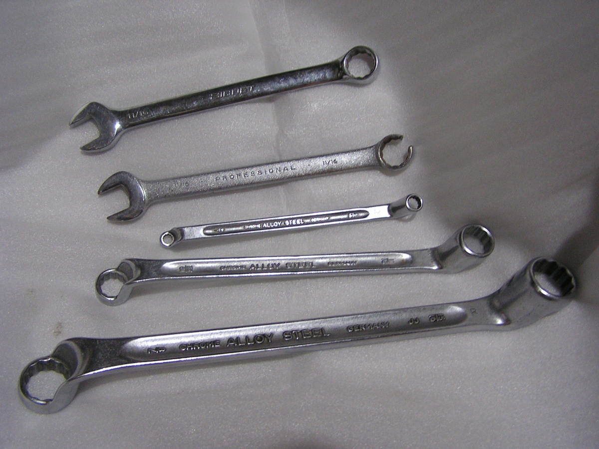 スタビレーSTAHLWILLE オフセットメガネ・インチサイズ3本+コンビネーションおまけ2本 MADE IN GERMANY