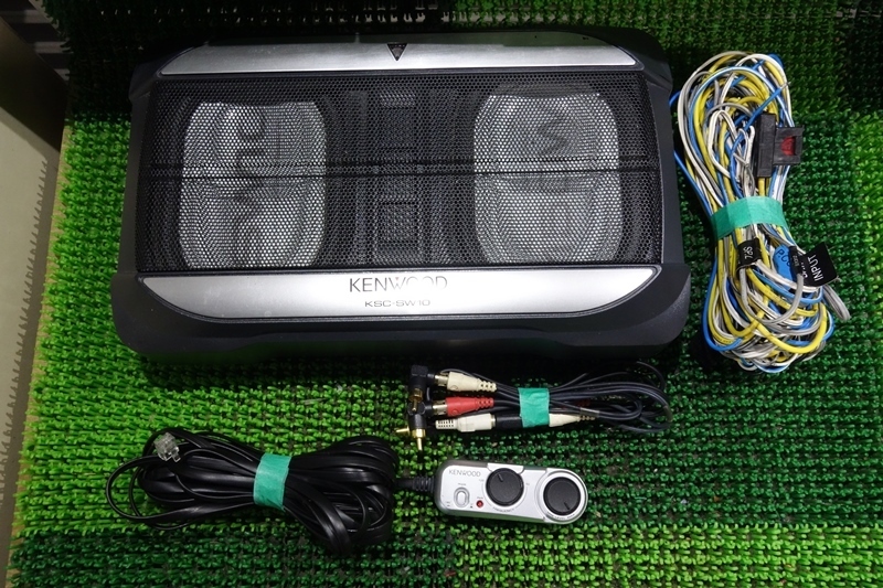 『psi』 ケンウッド KSC-SW10 チューンナップ サブウーファー 動作確認済 RCAケーブル約1.5m付