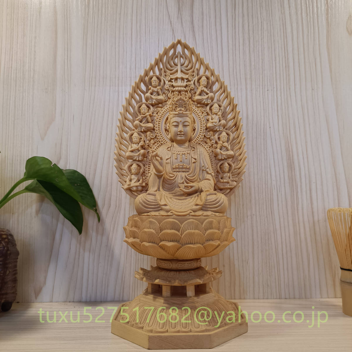 仏教工芸品 木彫仏教 総檜材 精密彫刻 極上品 新作 仏師で仕上げ