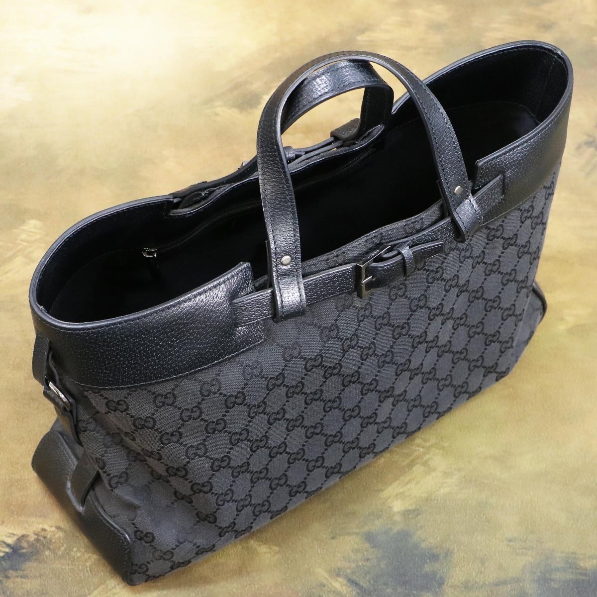 GUCCI GGキャンバス ビジネスバッグ 本物 極上品 グッチ GGキャンバス ラージサイズ メンズベルトバッグ