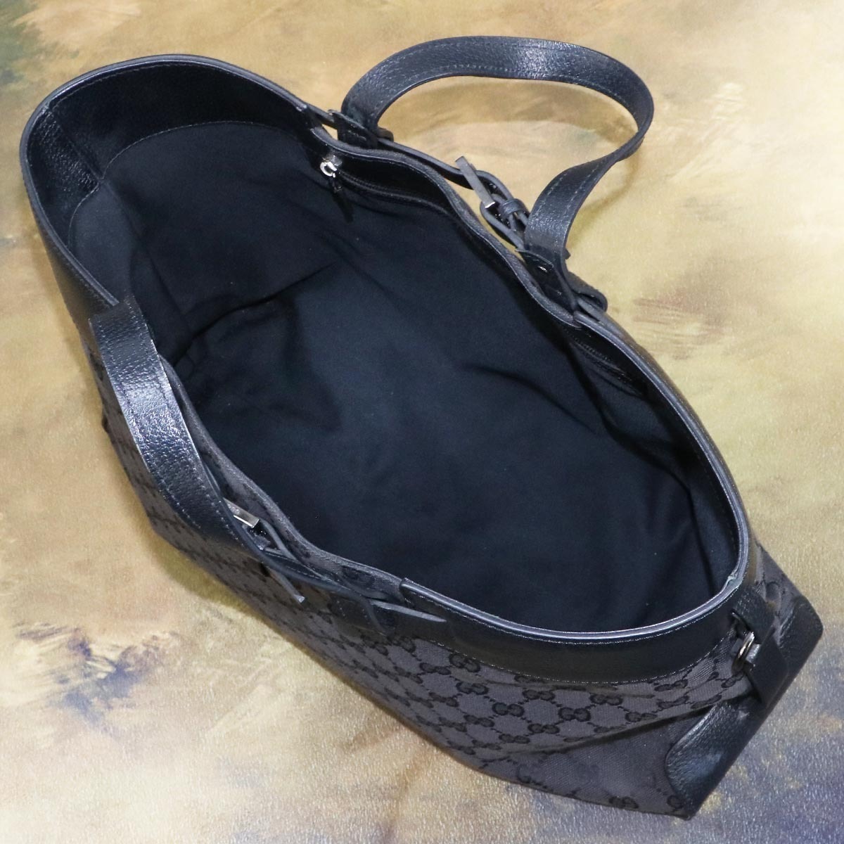 本物 極上品 グッチ GGキャンバス ラージサイズ メンズベルトバッグ