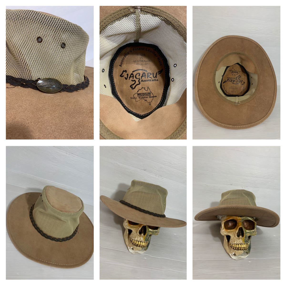 AUSTRALIA JACARU ジャッカル ウエスタン レザーハット 帽子 Swagman