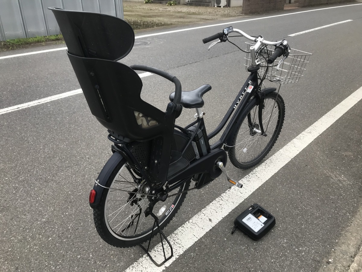 電動自転車 1円 ブリヂストン ハイディーB 黒 後ろチャイルドシート 