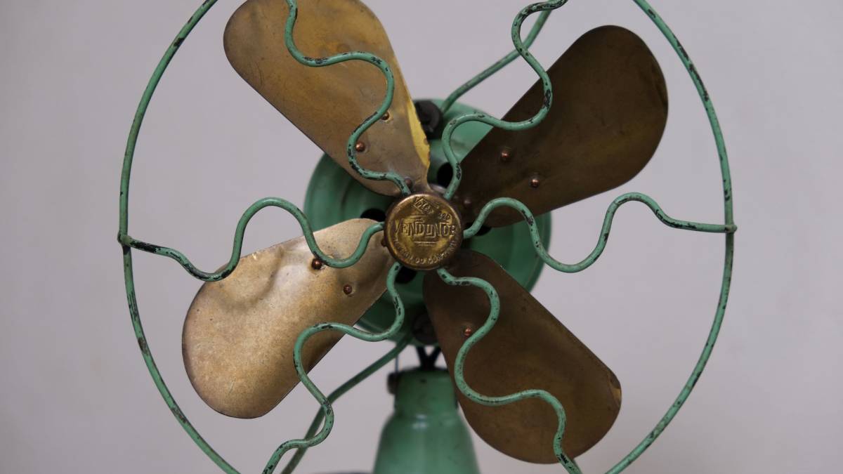 Vintage Fan Electric Oscillating Emerson and Cast CALOR Brass 
