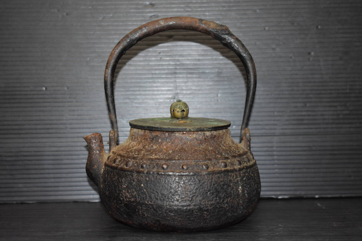 鉄瓶 煎茶道具 時代物 龍文堂造 - Yahoo!オークション 斑紫銅 ⑯龍文堂