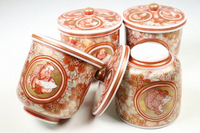 竜X773◇人間国宝 九谷焼 三代 徳田八十吉 干支 置物 戌 犬 共箱 飾物