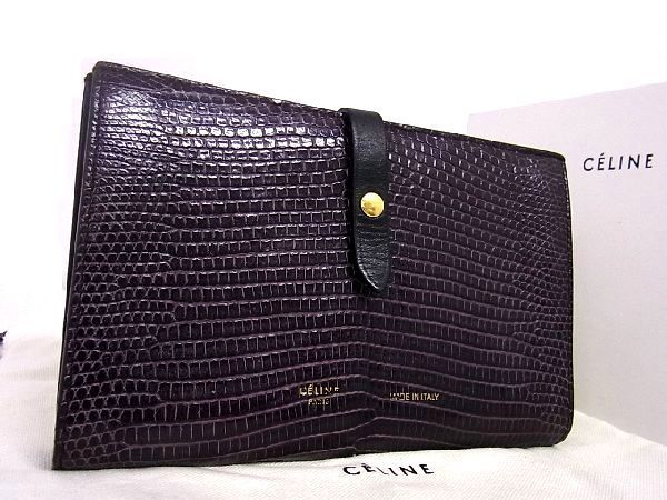 セリーヌ ラージ ストラップウォレット CELINE レザー レディース 