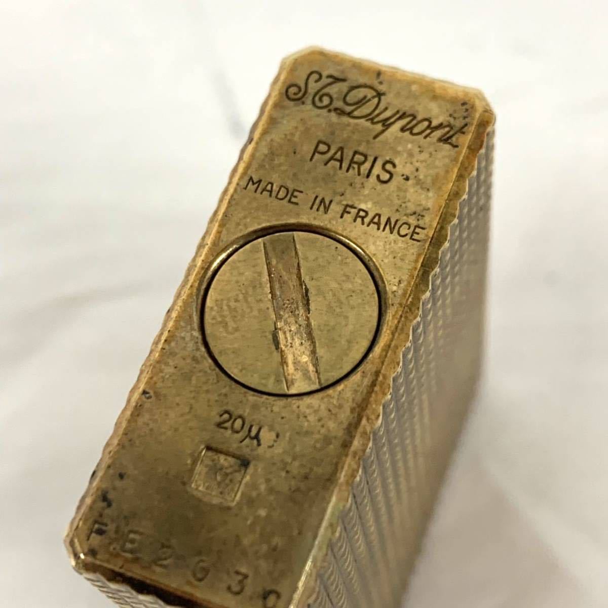 デュポン dunhill ガスライター ゴールドカラー 喫煙グッズ ブランド小物 縦約4cm×3cm×1cm 火種未確認 17k ガスライター ダンヒル デュポン Dupont LINE1 Laton