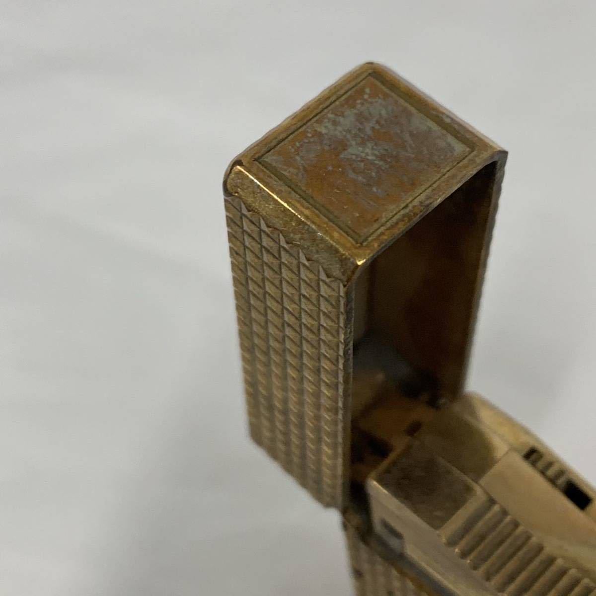 デュポン dunhill ガスライター ゴールドカラー 喫煙グッズ ブランド小物 縦約4cm×3cm×1cm 火種未確認 17k ガスライター ダンヒル デュポン Dupont LINE1 Laton