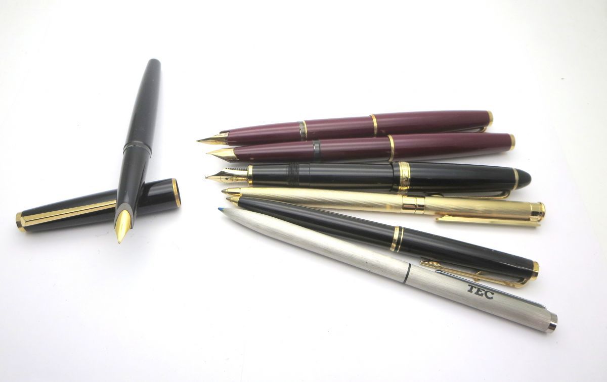  1000円スタート 文房具 7本 万年筆 SAILOR セーラー FOUNDED 1911 ペン先14K刻印有 等/ボールペン MONTBLANC モンブラン ケース付有 S4006(モンブラン)｜売買されたオークション情報、yahooの商品情報をア モンブラン