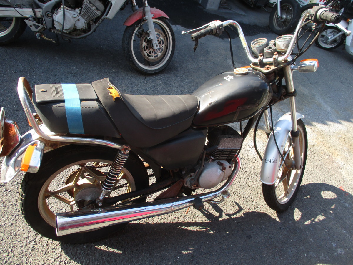 スズキ GN50E 無料バイク引取り回収事例｜劣化激しくエンジン圧縮なし 