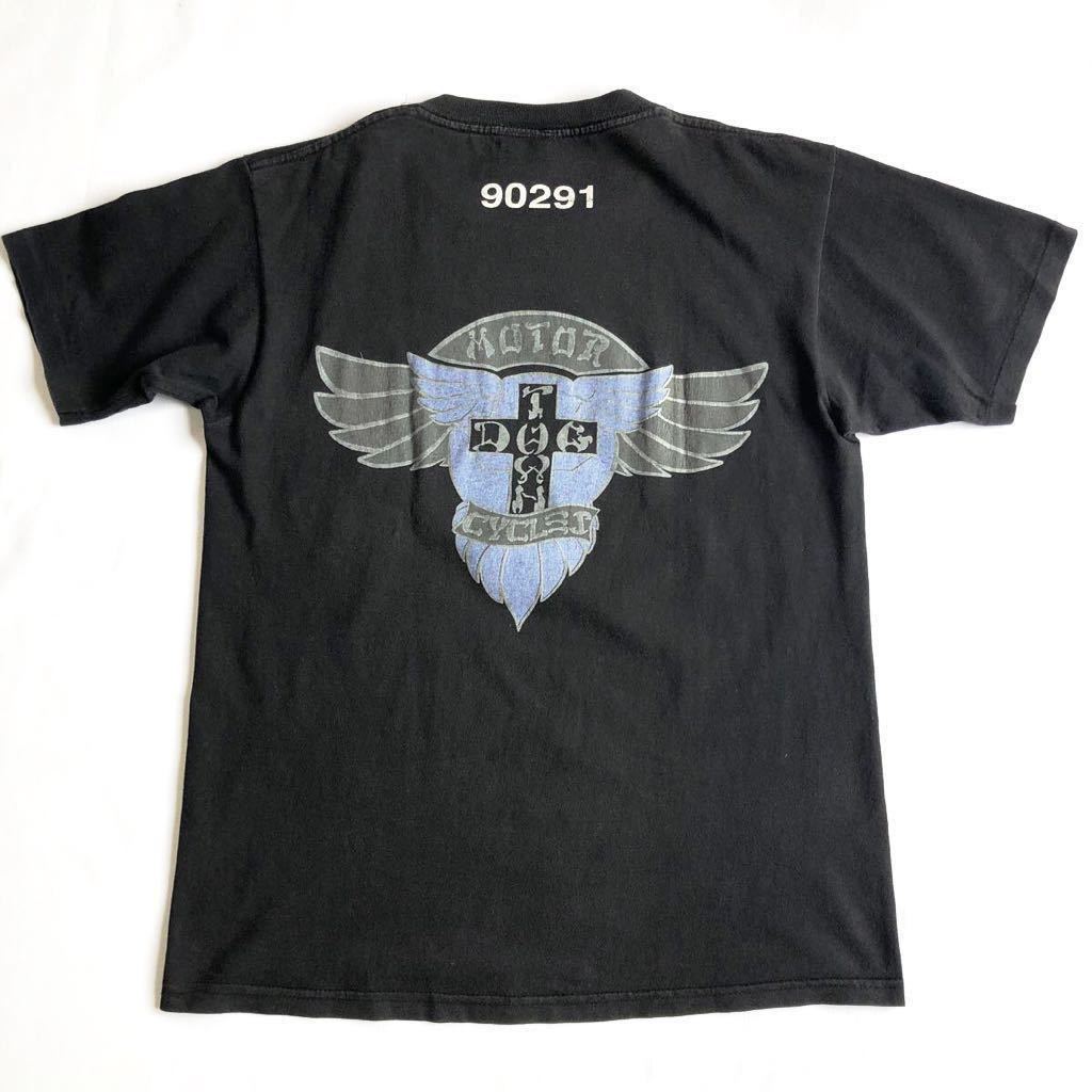 モーターサイクル♪90s USA製 DOGTOWN Tシャツ M 黒 ビンテージ ドッグ