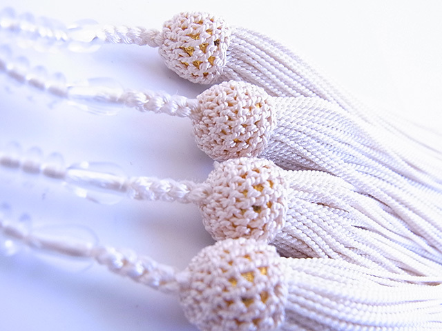 ☆宝の山☆【即決】【仏具】仏具屋廃業品　御念珠　本水晶　上切子　翡翠仕立て　正絹房　約7ミリ　L210621-50_7