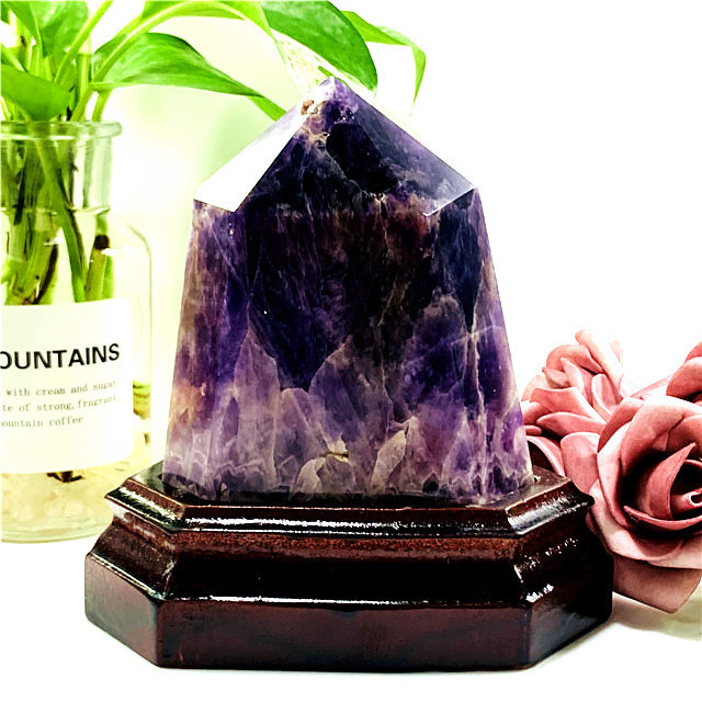 ☆天然～愛の守護石～夢幻紫水晶アメジスト六角柱164G2-90G02b160