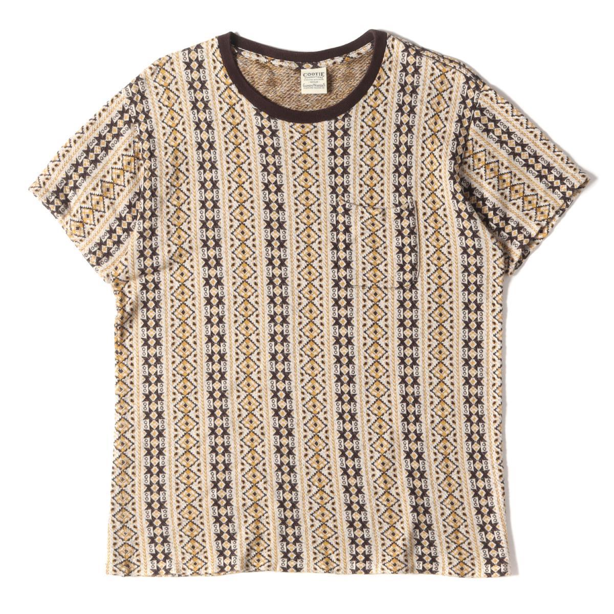 COOTIEクーティー Jacquard Border L/S Tee/BLACK(M)美品