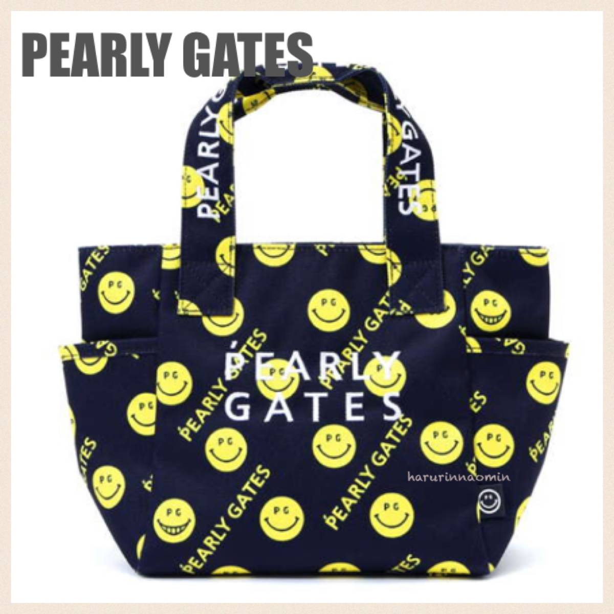 【豊富な，新作】 正規 PEARLY GATES/パーリーゲイツ PG SMILE ニコ カートバッグ/トートバッグ/バッグ 紺/黄 メンズ/レディース レア(ポーチ)｜売買されたオークション情報、yahooの商品情報をアーカイブ公開 - オー ポーチ
