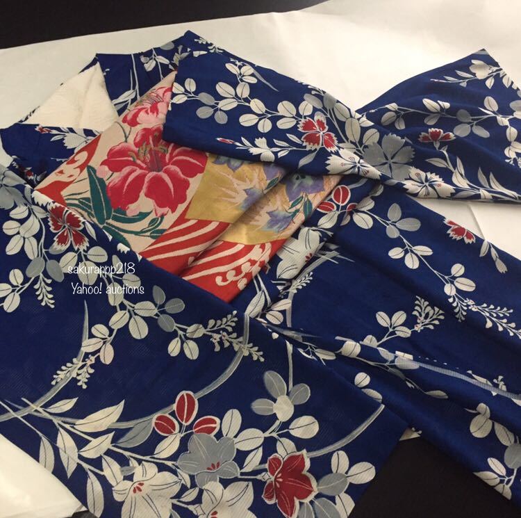 夏着物 桔梗の通販 | tento kimono 絽 桔梗 絽縮緬 マーガレット 撫子 