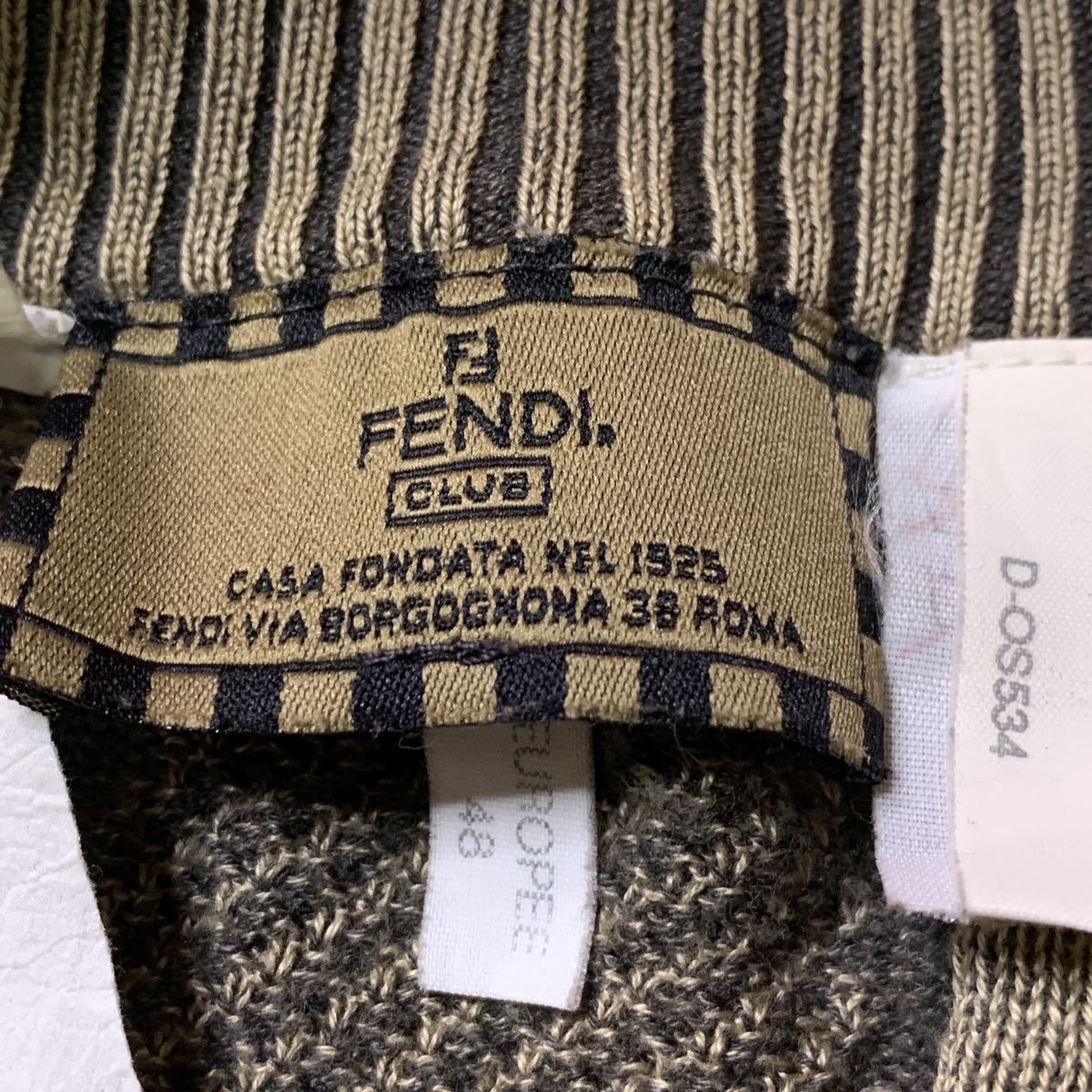 溢れる高級感」 FENDI ズッカ柄 ニットセーター トップス ヴィンテージ 
