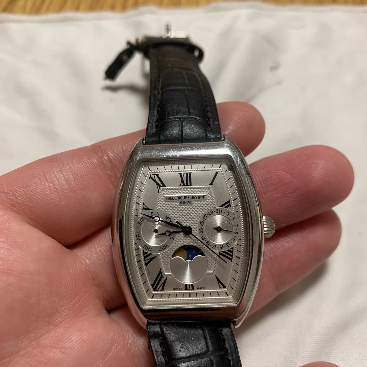 FREDERIQUE CONSTANT/腕時計 稼動品 スモセコ 1円☆稼働◎正規品◎箱⁄保付フレデリックコンスタントQZ スモセコ