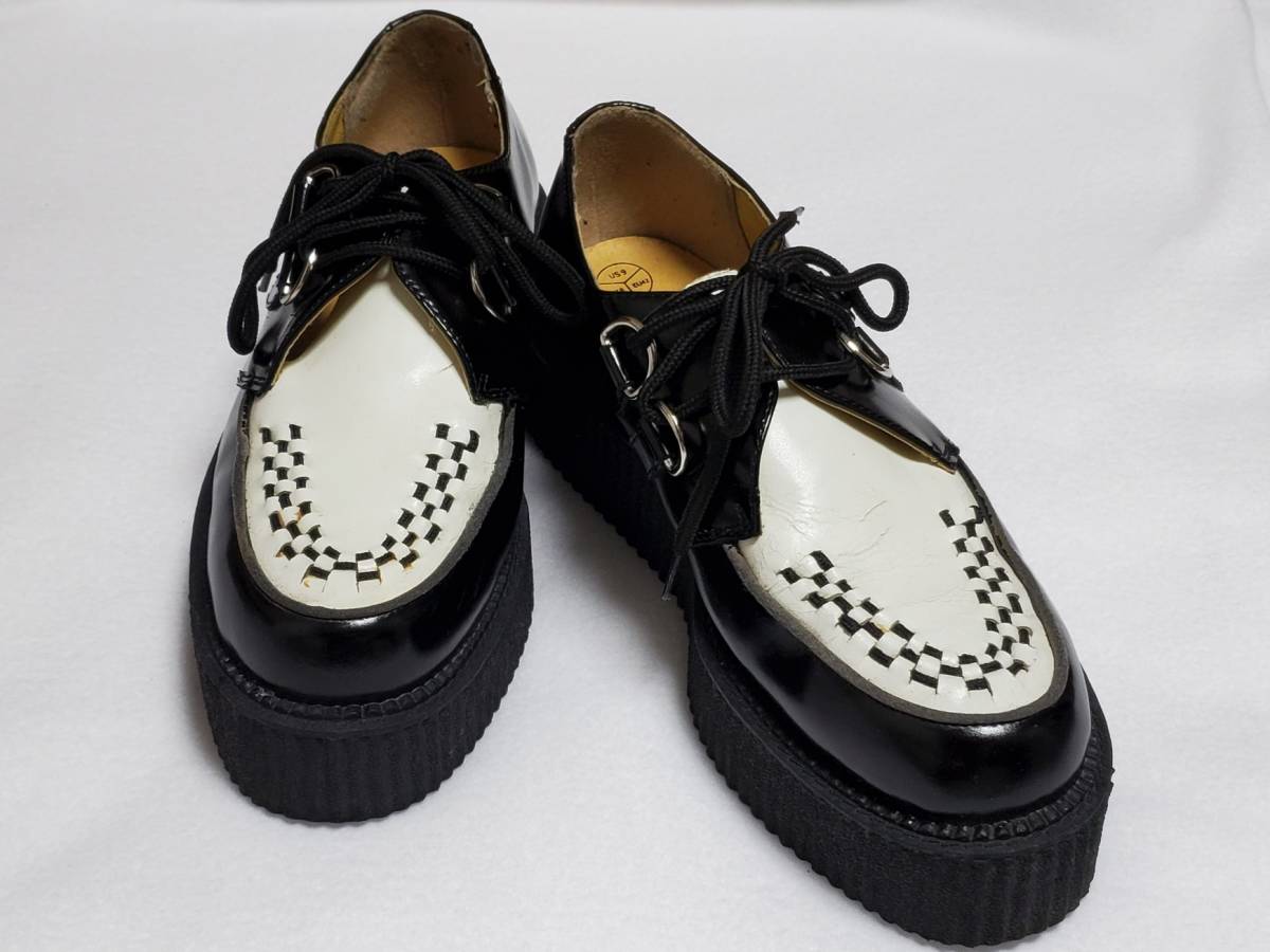 T.U.K ティーユーケイ 白黒 UK8 US9 EURO42 厚底 ラバーソール 中古品