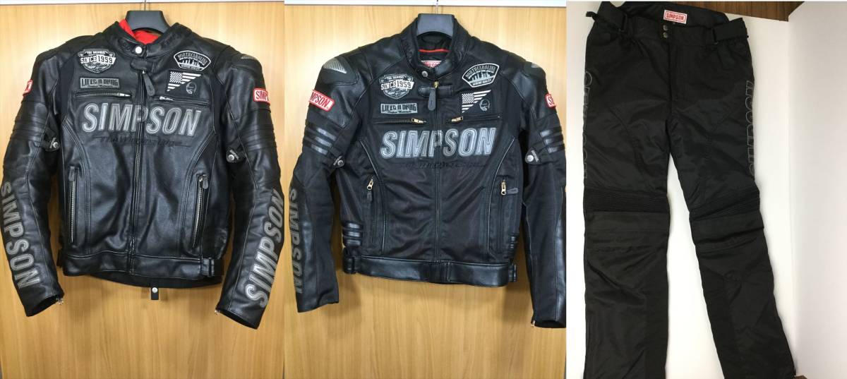 62)) SIMPSON シンプソン ライダースジャケット・ライダースパンツ