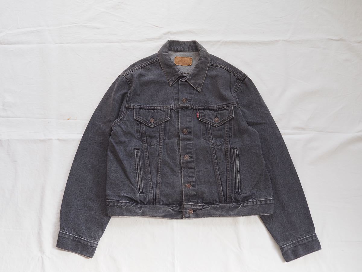 Size:48》ブラック 80s USA製 Levis 70506-0259 デニムジャケット 先