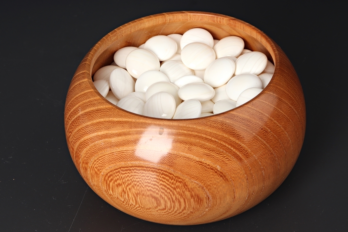 C18-3⁄天然本蛤38号・那智黒石⁄碁石⁄囲碁⁄碁笥⁄国産⁄骨董 C18-3⁄天然本