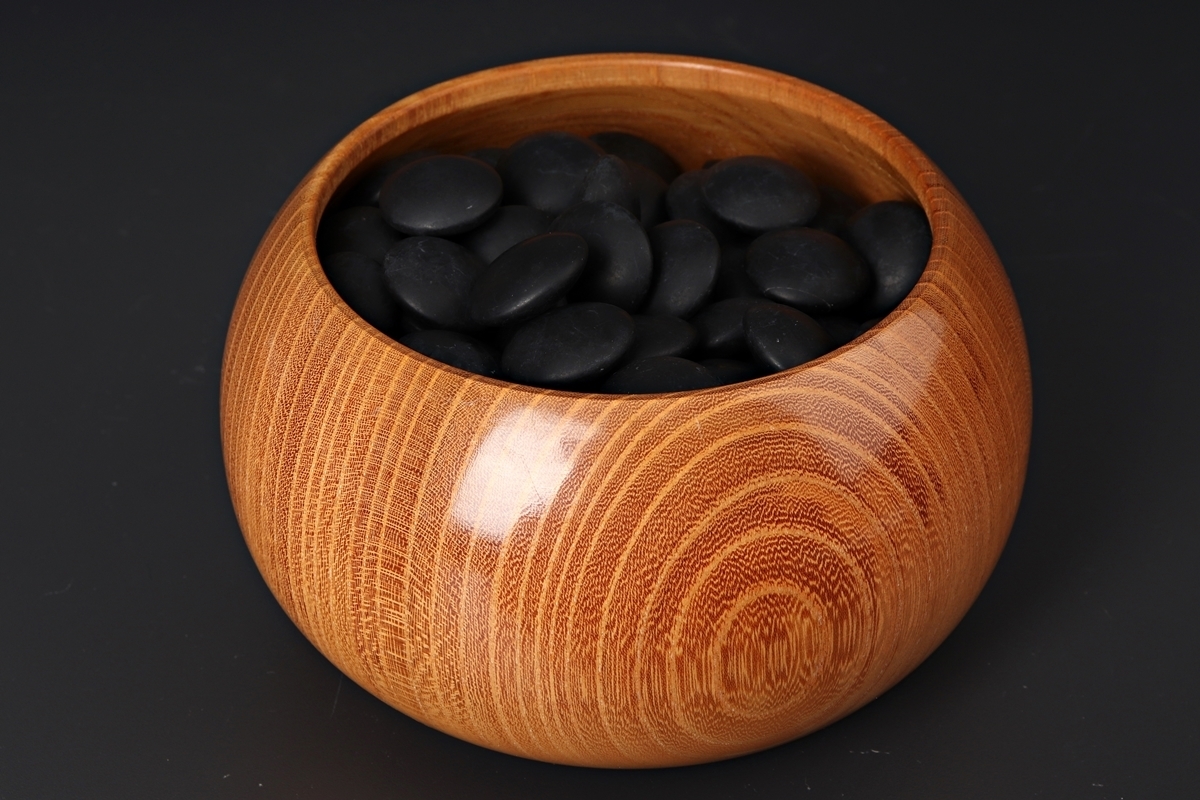 C18-3⁄天然本蛤38号・那智黒石⁄碁石⁄囲碁⁄碁笥⁄国産⁄骨董 C18-3⁄天然本