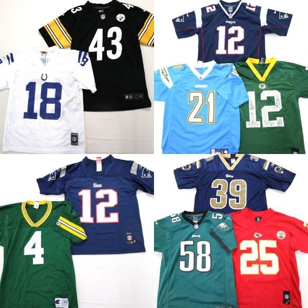  NFL 半袖ゲームシャツ set ナイキ チャンピオン リーボック 他 ユースL/XL 10枚 まとめ売り USA古着卸 1円スタート 最落なしMD7598(セット、まとめ売り)｜売買されたオークション情報、yahooの商品 セット、まとめ売り