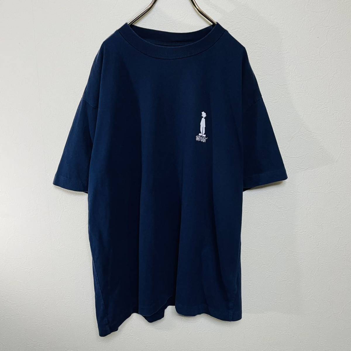 ステューシー Tシャツ 90s 紺タグ シャドーマン バックプリント USA製 