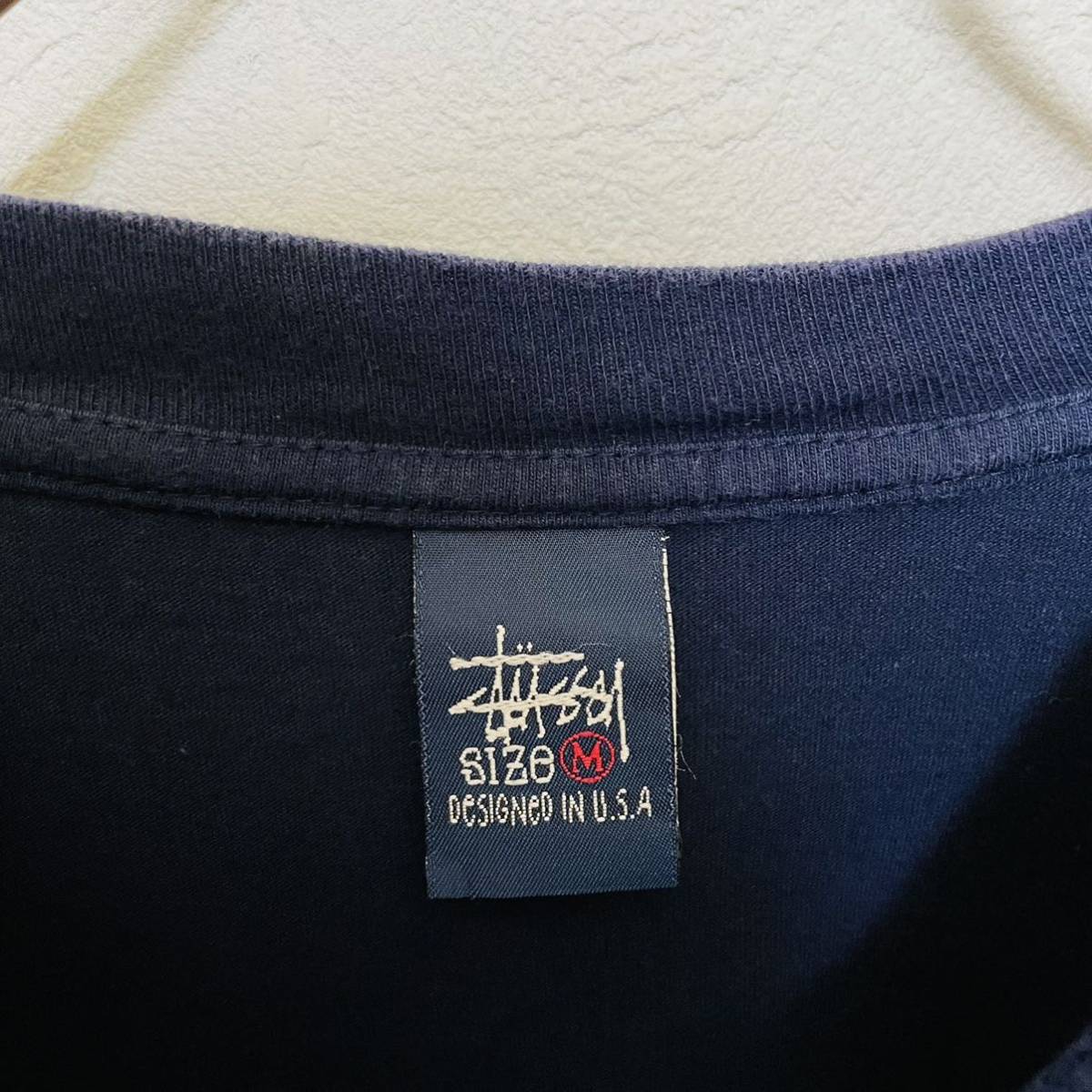ステューシー Tシャツ 90s 紺タグ シャドーマン バックプリント USA製 
