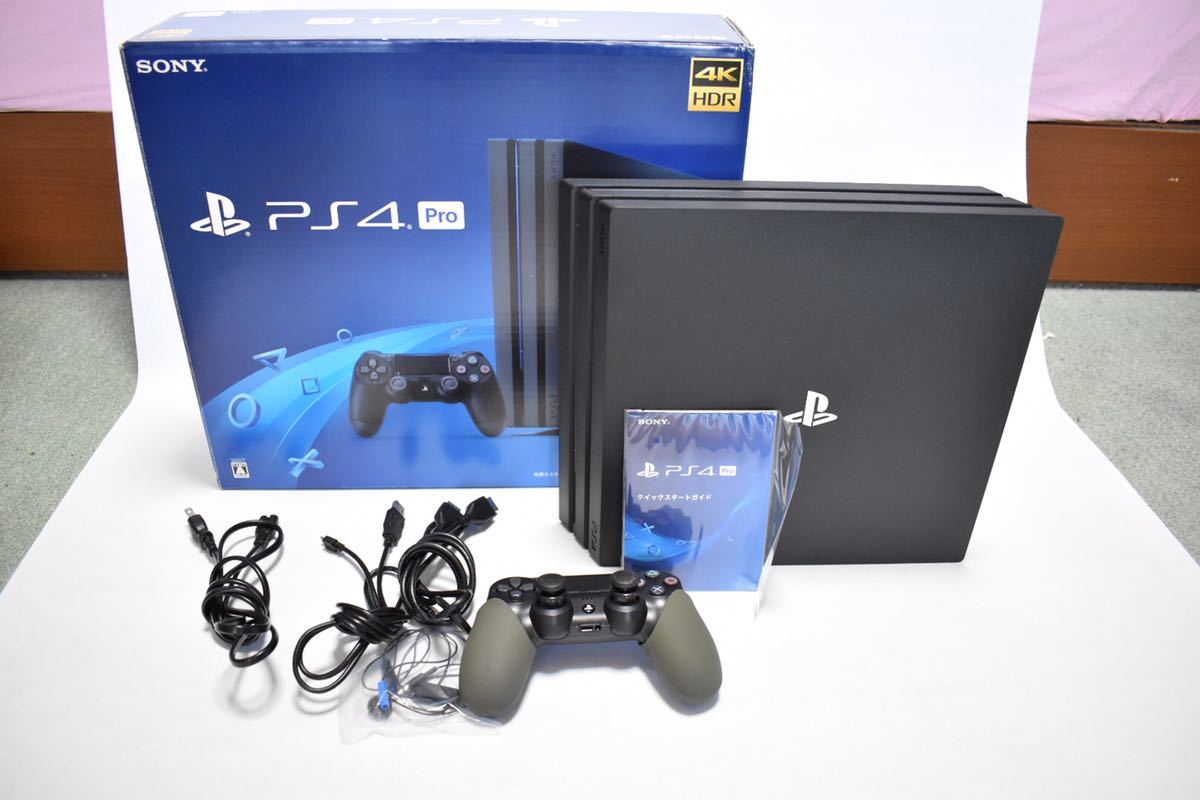 PS4 Pro ジェット・ブラック 1TB (CUH-7000BB01) 本体 完品 PlayStation4 SONY ソニー 中古_1