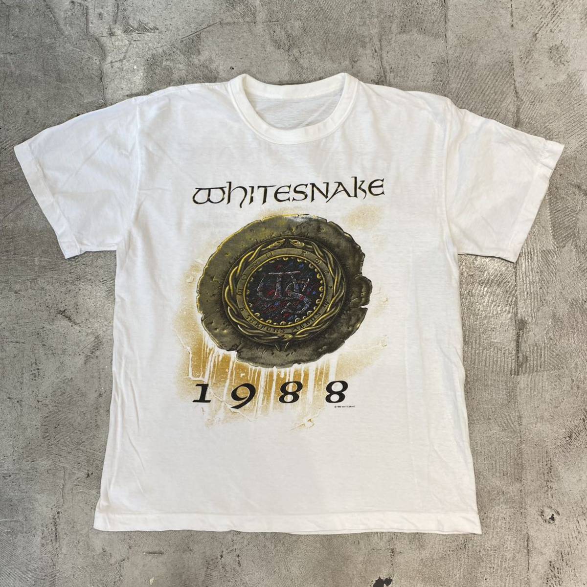 ヴィンテージ ホワイトスネイク Tシャツ サイズL 状態良好