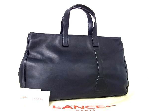 1円 LANCEL ランセル レザー ハンドバッグ トートバッグ 手提げかばん 