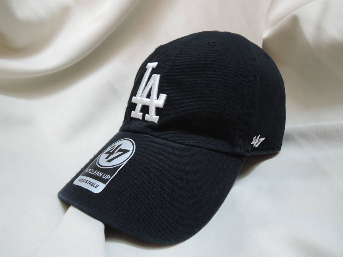 ☆ 47BRAND Dodgers CLEAN UP Black 最新 人気商品 キャップ ドジャース 黒　送料300~