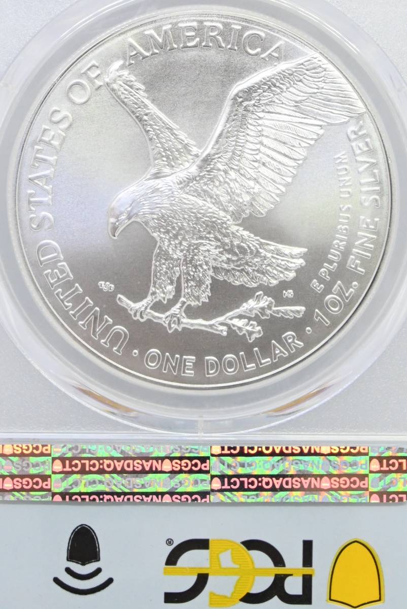 アメリカ PCGS シルバー シルバーイーグル PCGS最高鑑定☆自由の女神